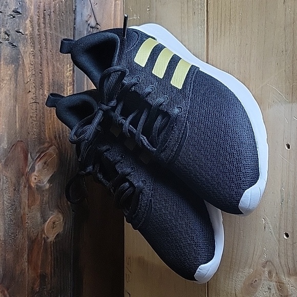 adidas Shoes - ADIDAS Black and Gold Mens Sneakers Size 8.5